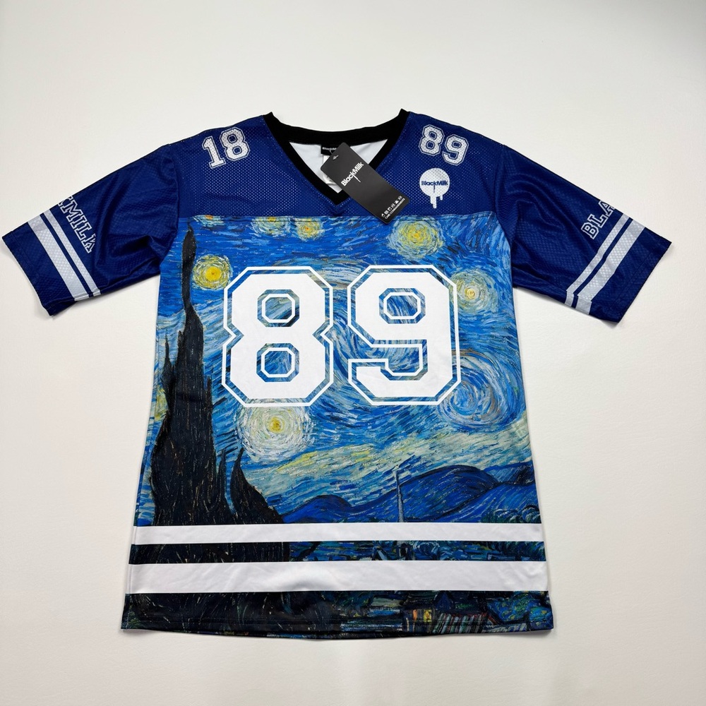 NEW! Men’s BlackMilk Van Gogh Starry Night 2.0 Touchdown Jersey #89 Size Medium